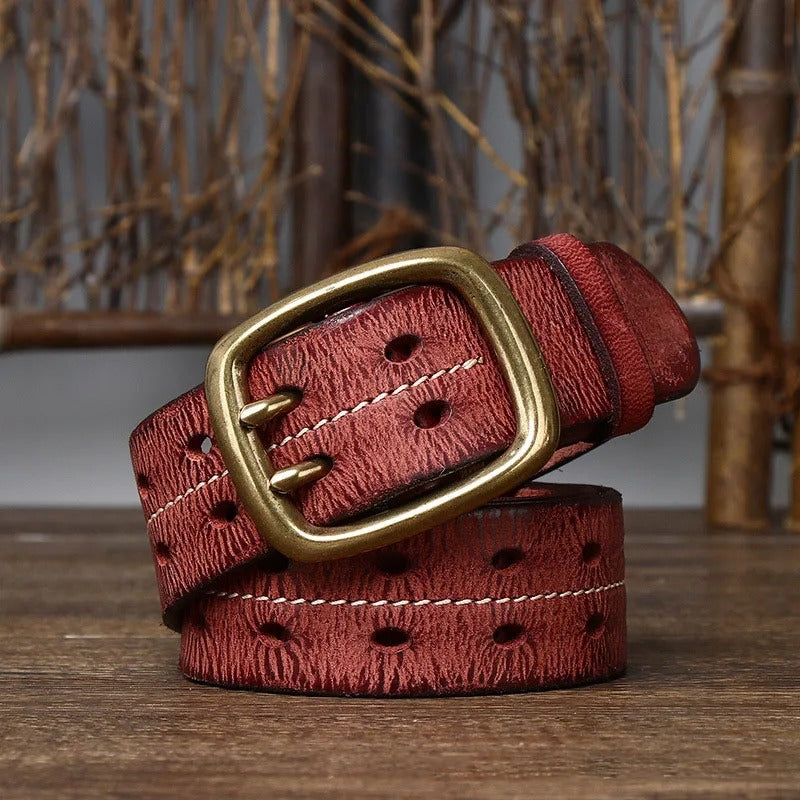 The Outrider Cowhide Belt