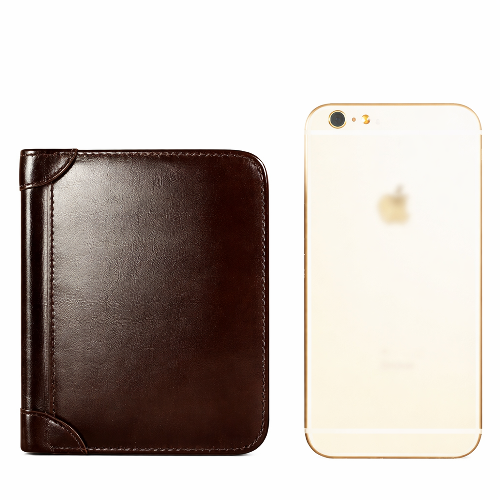 Classic genuine leather men’s wallet — premium bifold card holder with minimalist design. Durable, compact, and sophisticated for everyday carry.