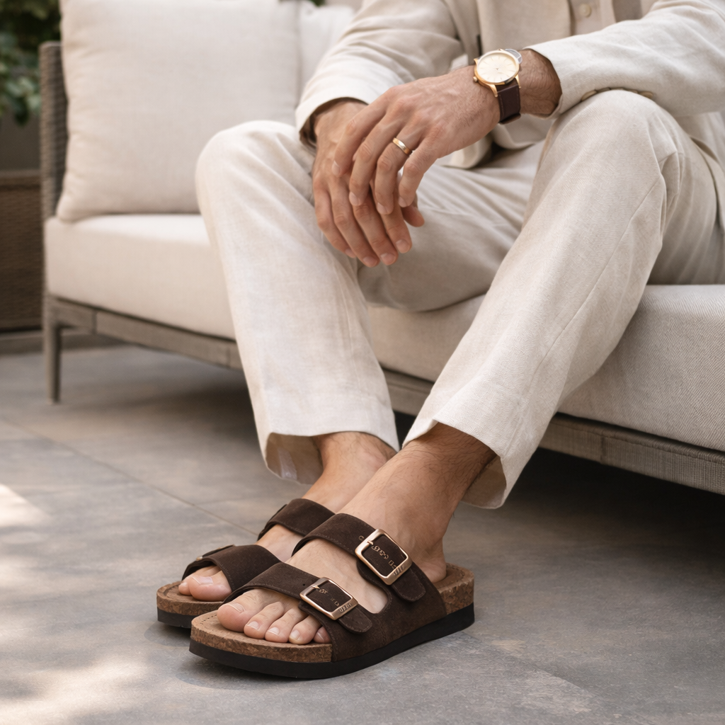 Ashford Cork Footbed Slide Sandals