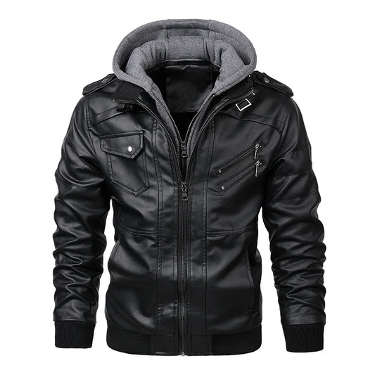 Men’s premium PU leather jacket with minimalist European design. Old money style, refined fit, timeless elegance, and modern versatility.