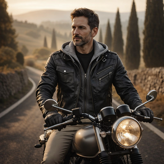 Men’s premium PU leather jacket with minimalist European design. Old money style, refined fit, timeless elegance, and modern versatility.