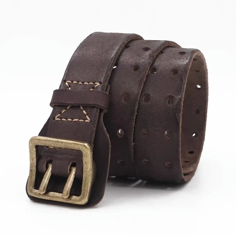 Ashford Handmade Double-Needle Leather Belt