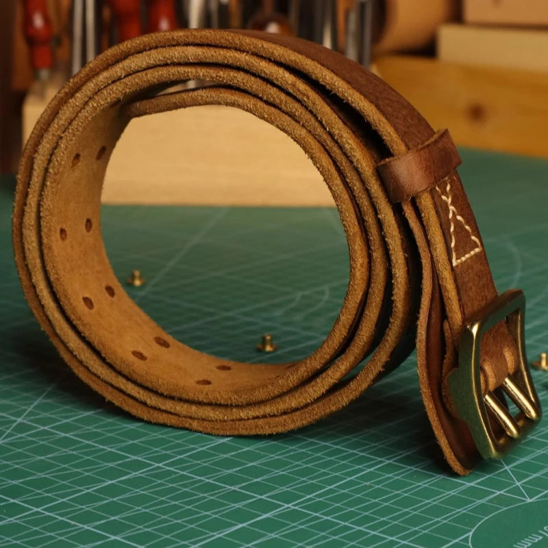 Ashford Handmade Double-Needle Leather Belt