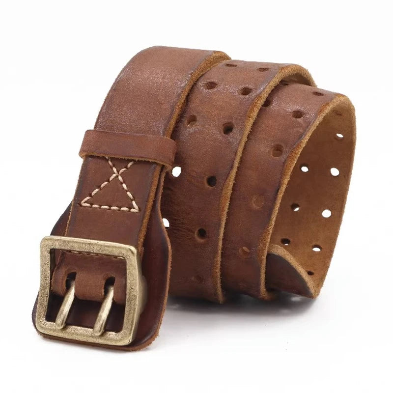 Ashford Handmade Double-Needle Leather Belt